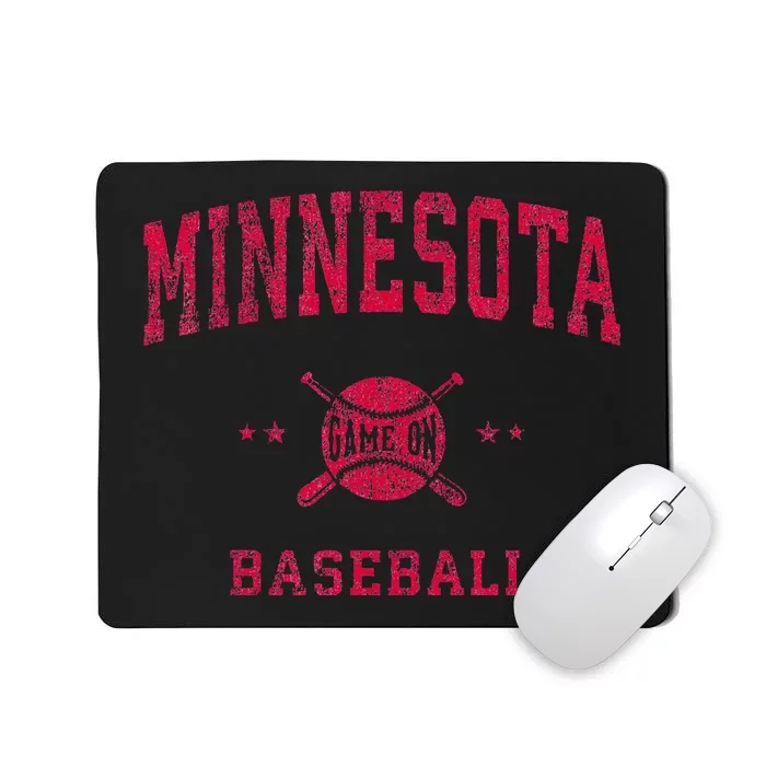 Minnesota Vintage Baseball Throwback Mousepad