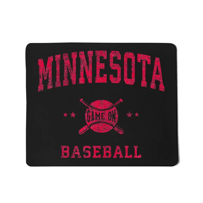 Minnesota Vintage Baseball Throwback Mousepad