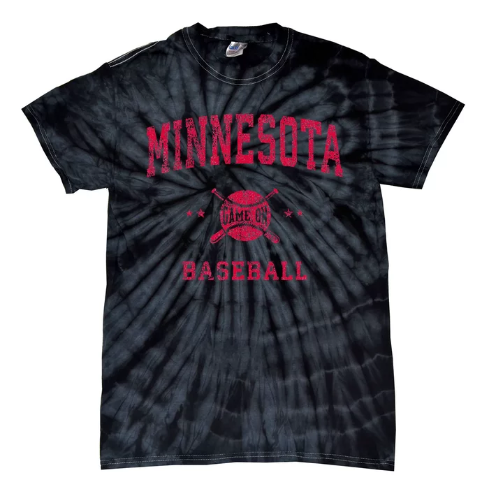 Minnesota Vintage Baseball Throwback Tie-Dye T-Shirt