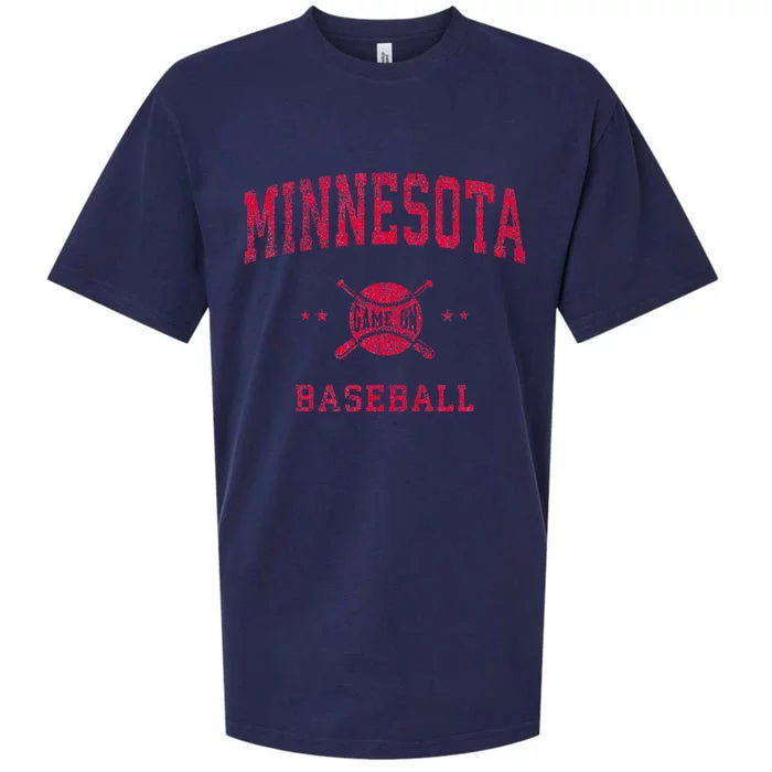 Minnesota Vintage Baseball Throwback Sueded Cloud Jersey T-Shirt