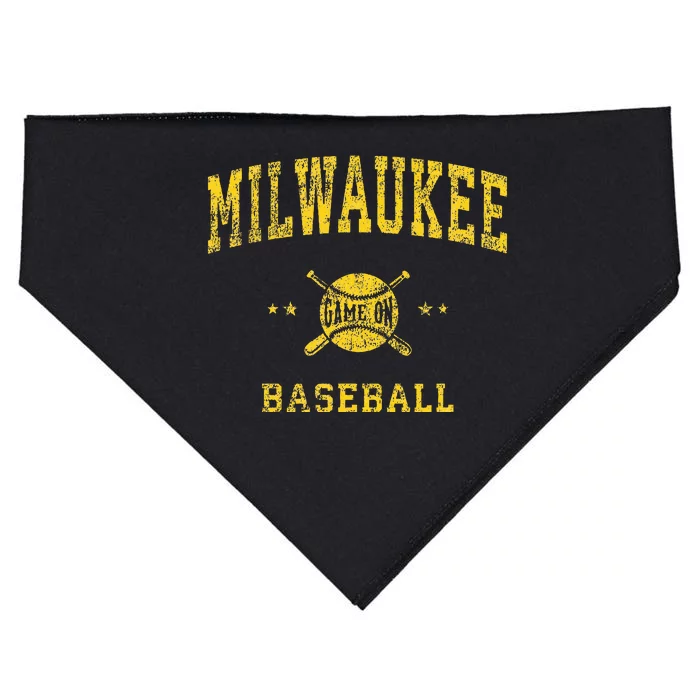 Milwaukee Vintage Baseball Throwback USA-Made Doggie Bandana