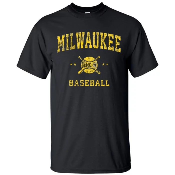 Milwaukee Vintage Baseball Throwback Tall T-Shirt