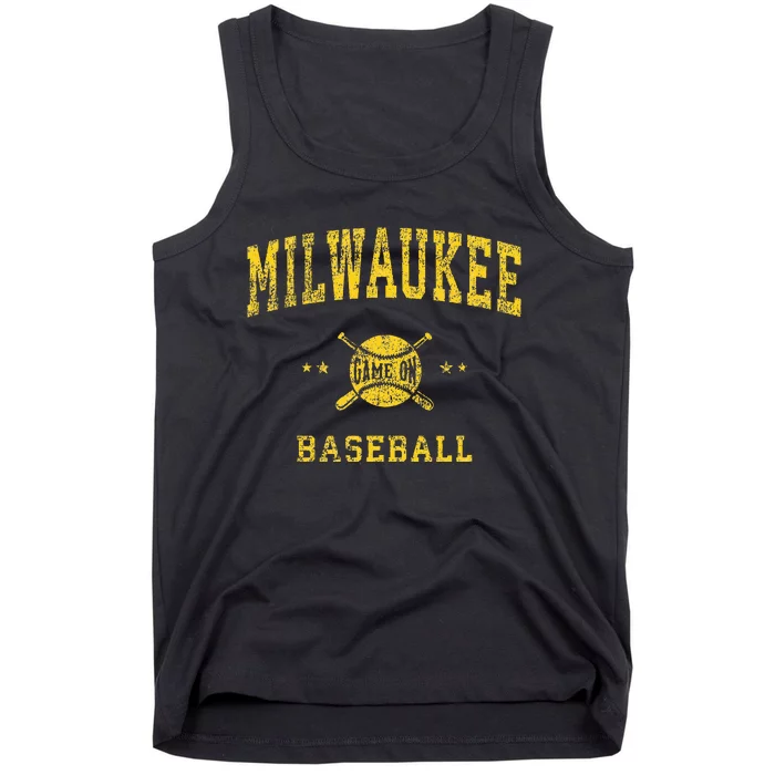 Milwaukee Vintage Baseball Throwback Tank Top