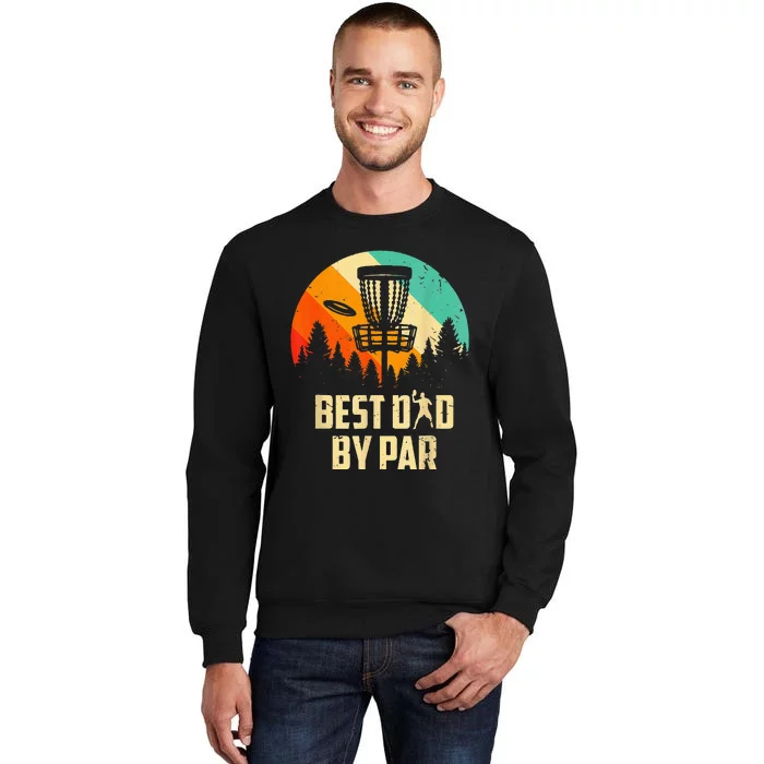 Men Vintage Best Dad By Par Disc Golf Dad Fathers Day Sweatshirt