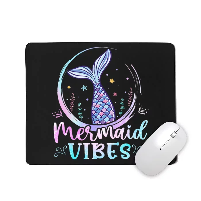 Mermaid Vibes Birthday Mermaid Tail Party Squad Mousepad