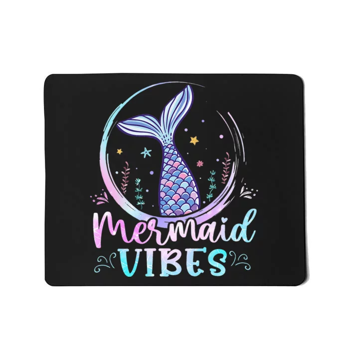 Mermaid Vibes Birthday Mermaid Tail Party Squad Mousepad