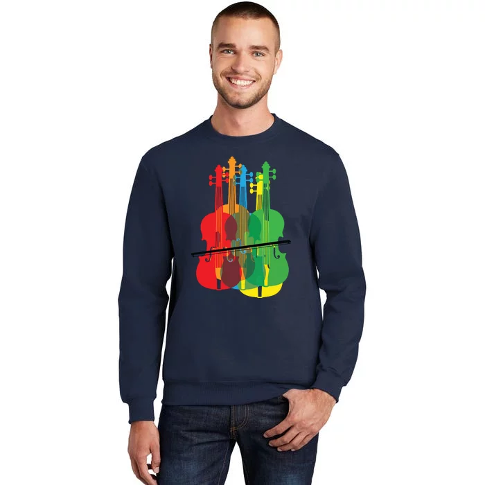 Multicolored Violins Birthday Gift For Musicians Sweatshirt