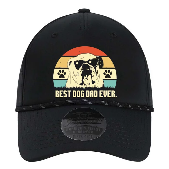 Men Vintage Best English Bulldog DAD Ever Fathers Day Gift Performance The Dyno Cap