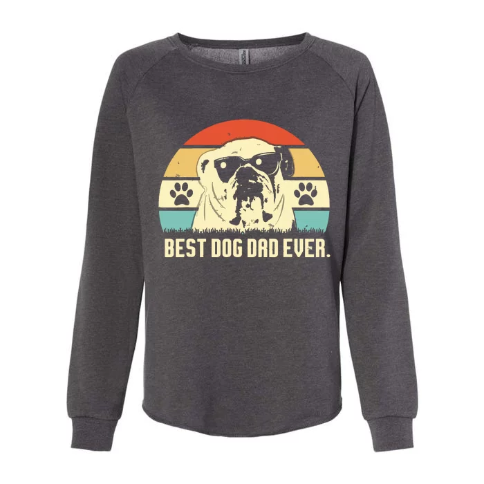 Men Vintage Best English Bulldog DAD Ever Fathers Day Gift Womens California Wash Sweatshirt