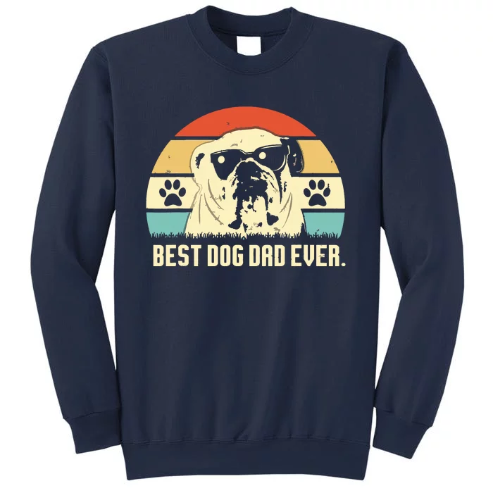 Men Vintage Best English Bulldog DAD Ever Fathers Day Gift Sweatshirt