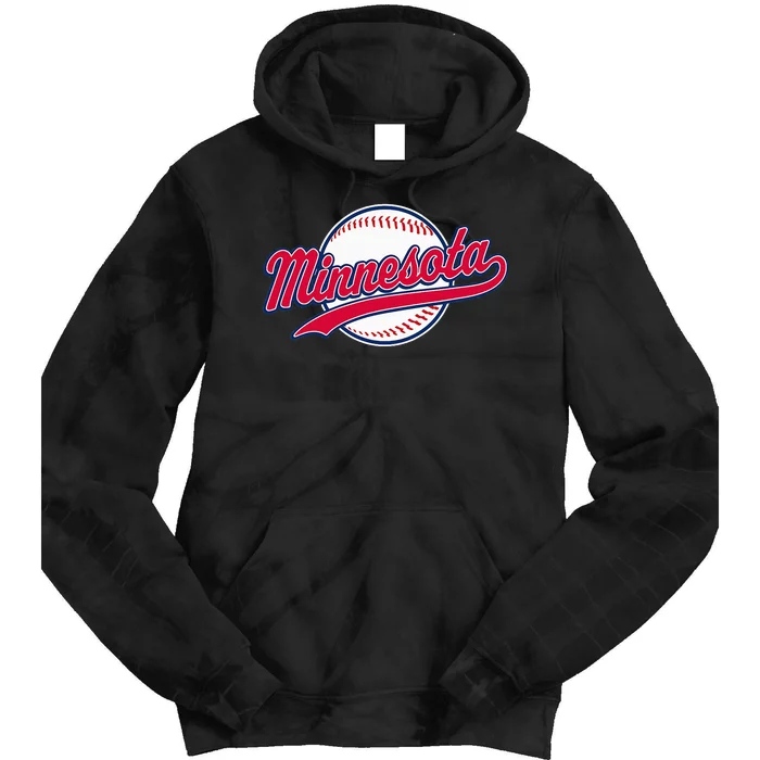 Minnesota Vintage Baseball Throwback Tie Dye Hoodie