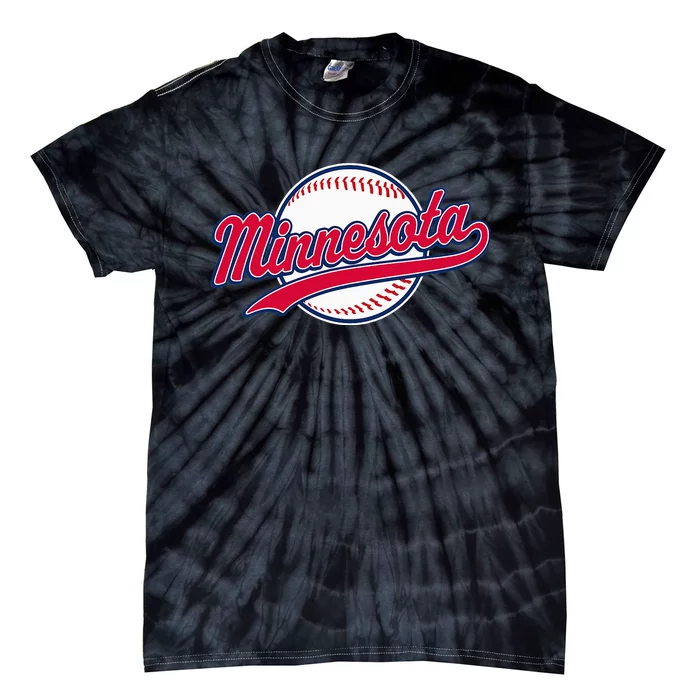 Minnesota Vintage Baseball Throwback Tie-Dye T-Shirt