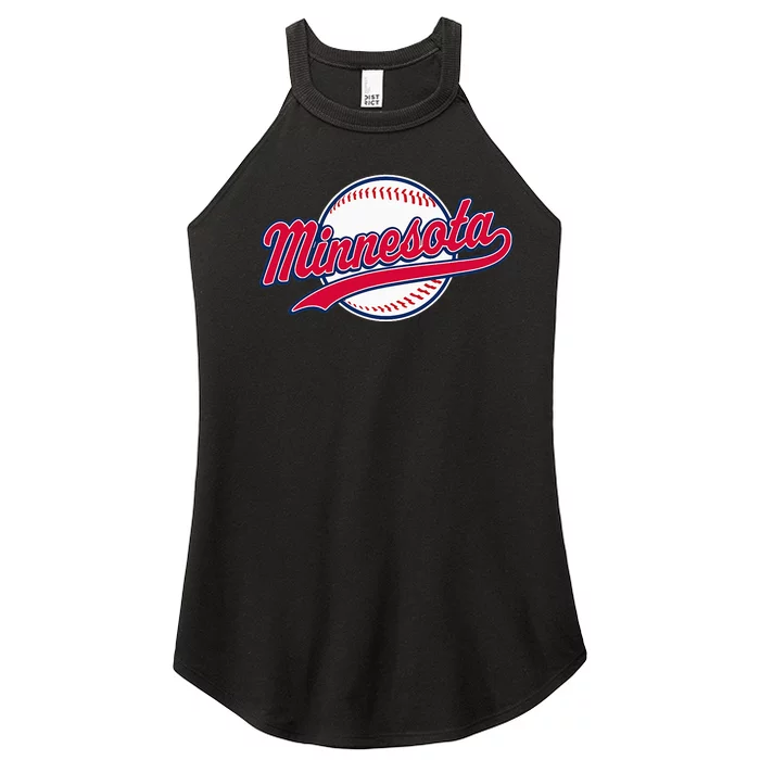 Minnesota Vintage Baseball Throwback Women’s Perfect Tri Rocker Tank