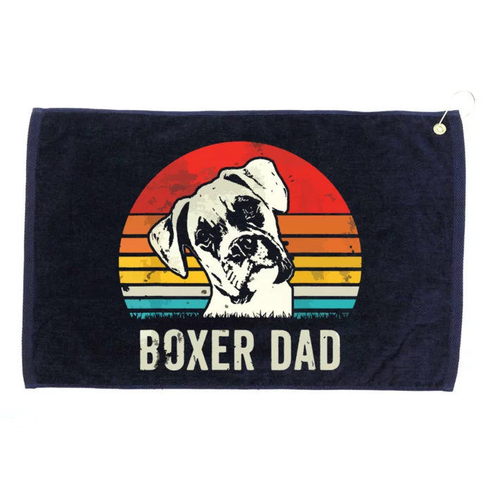 Men Vintage Boxer Dad Ever Daddy Gifts Dog Dad Father Grommeted Golf Towel