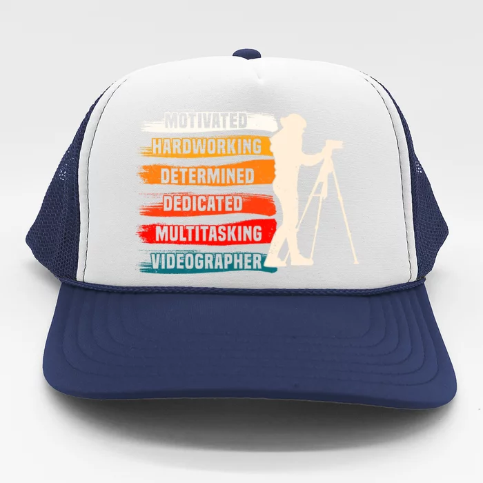 Motivated Videographer Camera Movie Film Cinematographer Trucker Hat