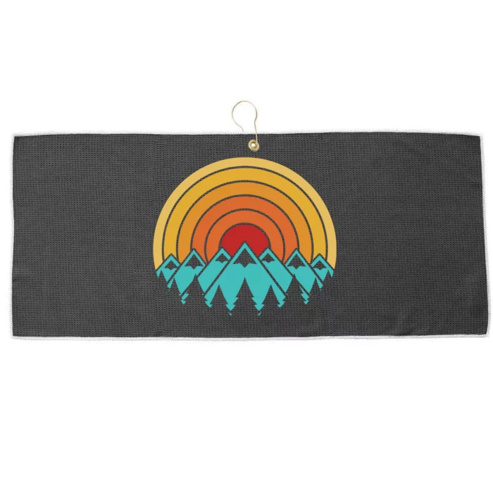 Mountains Vintage Camping Large Microfiber Waffle Golf Towel