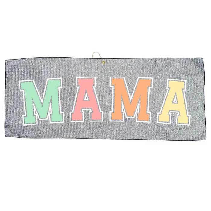 Mama Varsity Cute Mothers Day Large Microfiber Waffle Golf Towel