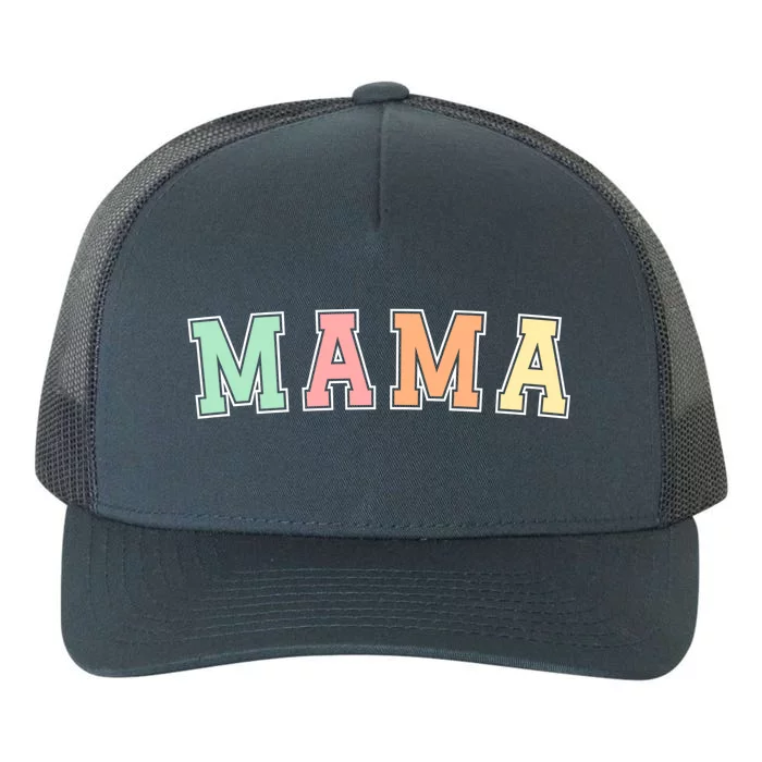 Mama Varsity Cute Mothers Day Yupoong Adult 5-Panel Trucker Hat