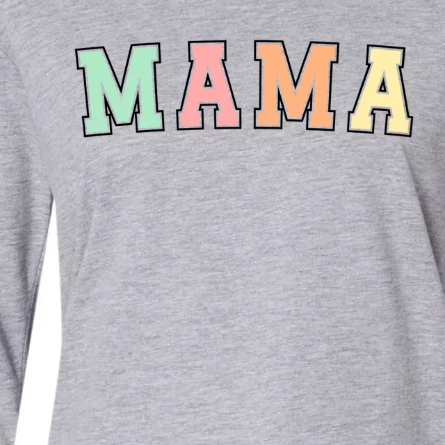 Mama Varsity Cute Mothers Day Womens Cotton Relaxed Long Sleeve T-Shirt