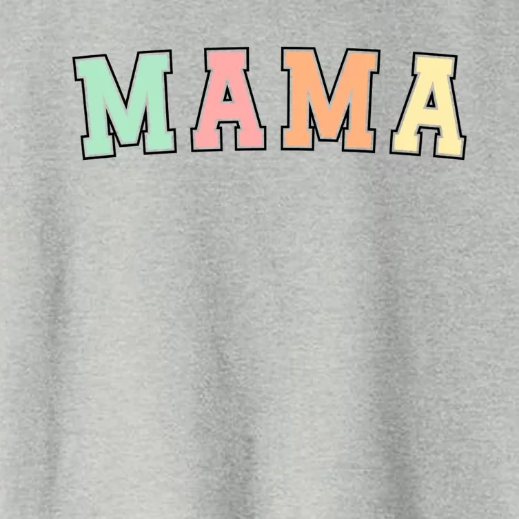 Mama Varsity Cute Mothers Day Women's Crop Top Tee