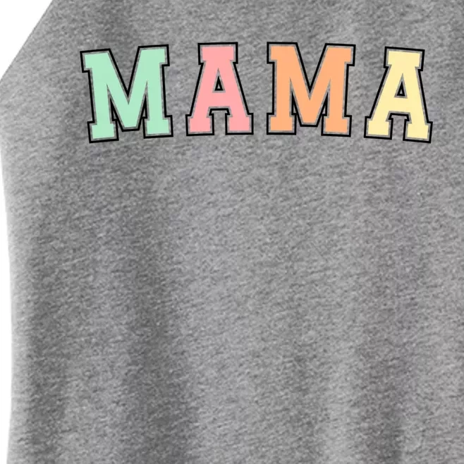 Mama Varsity Cute Mothers Day Women’s Perfect Tri Rocker Tank