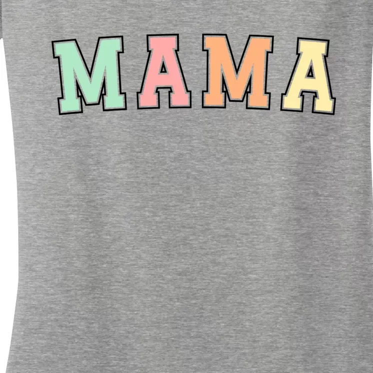 Mama Varsity Cute Mothers Day Women's V-Neck T-Shirt