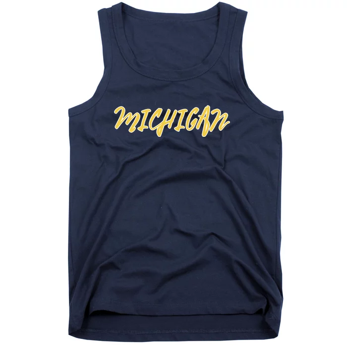 Michigan Vintage Cursive Tank Top