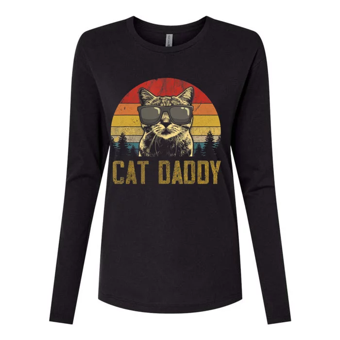 Mens Vintage Cat Daddy Father's Day Shirt Funny Cat Lover TShirt Womens Cotton Relaxed Long Sleeve T-Shirt