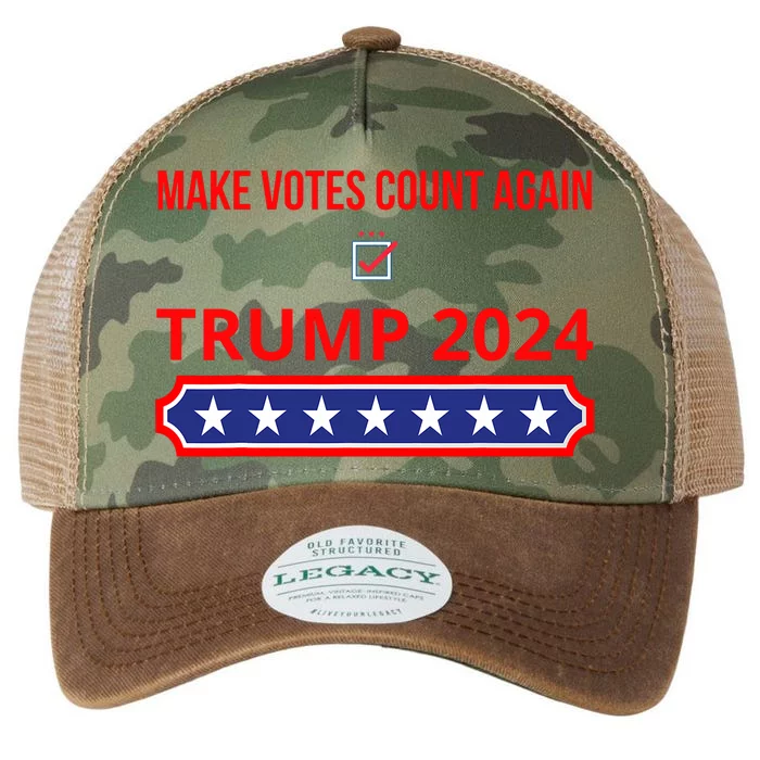 Make Votes Count Again Trump 2024 Legacy Tie Dye Trucker Hat