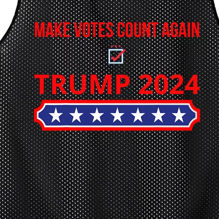 Make Votes Count Again Trump 2024 Mesh Reversible Basketball Jersey Tank