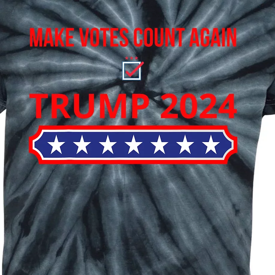 Make Votes Count Again Trump 2024 Kids Tie-Dye T-Shirt