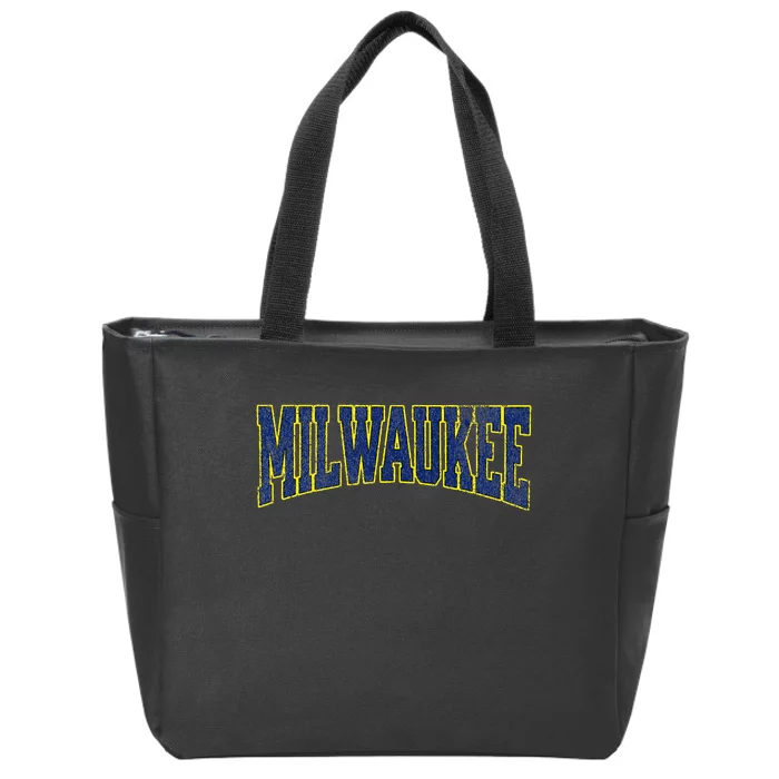 Milwaukee Vintage City Zip Tote Bag