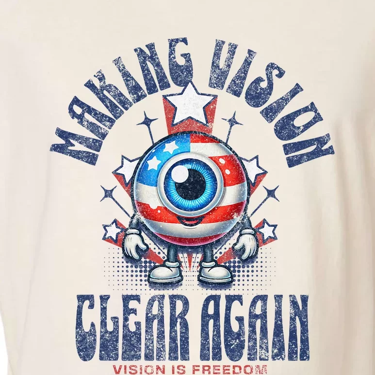 Making Vision Clear Again Funny Eye Garment-Dyed Women's Muscle Tee