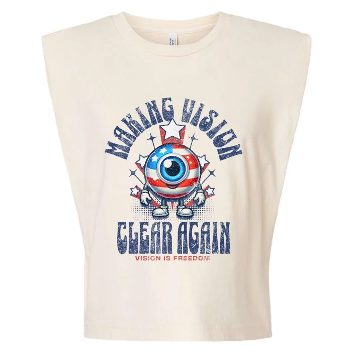 Making Vision Clear Again Funny Eye Garment-Dyed Women's Muscle Tee