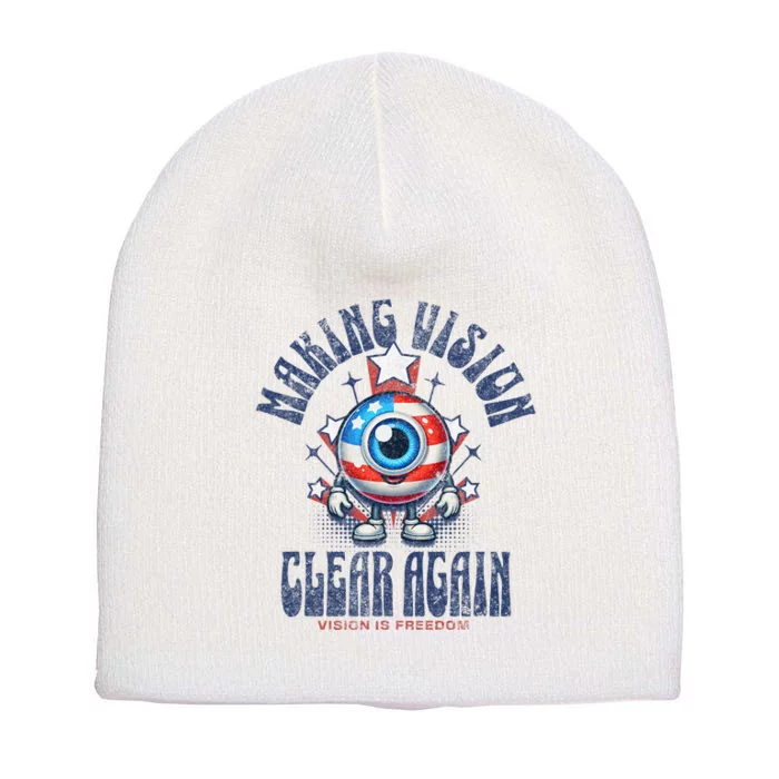 Making Vision Clear Again Funny Eye Short Acrylic Beanie