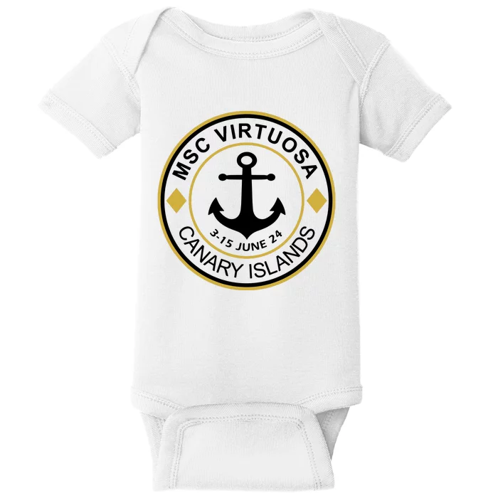 Msc Virtuosa Cruise Sailing Baby Bodysuit