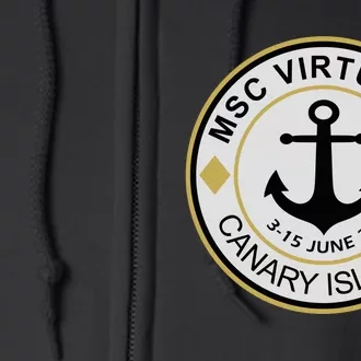 Msc Virtuosa Cruise Sailing Perfect For Any Avid Cruiser Full Zip Hoodie