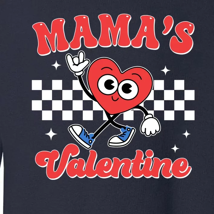 Mamas Valentine Cute Heart Retro Gift Toddler Sweatshirt