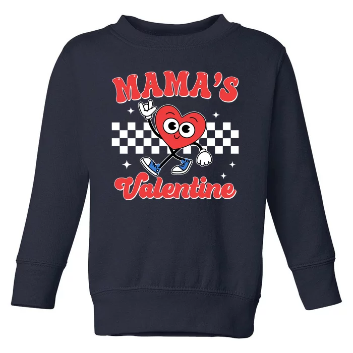 Mamas Valentine Cute Heart Retro Gift Toddler Sweatshirt