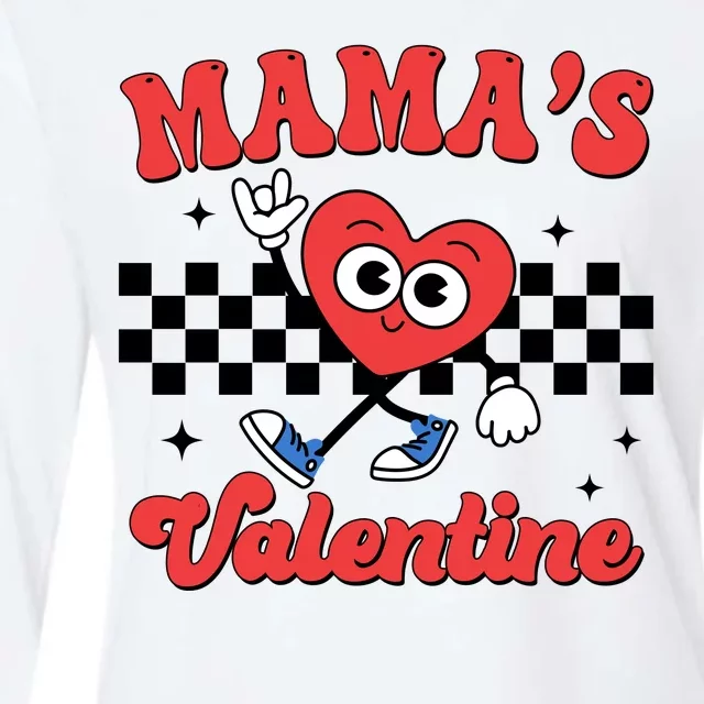 Mamas Valentine Cute Heart Retro Gift Womens Cotton Relaxed Long Sleeve T-Shirt