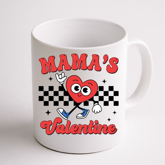 Mamas Valentine Cute Heart Retro Gift Front & Back Coffee Mug