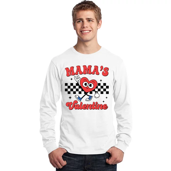 Mamas Valentine Cute Heart Retro Gift Tall Long Sleeve T-Shirt