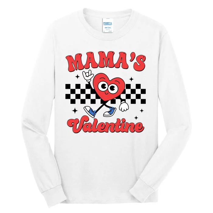 Mamas Valentine Cute Heart Retro Gift Tall Long Sleeve T-Shirt