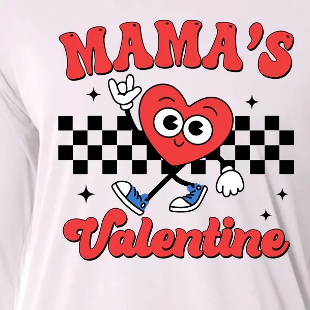 Mamas Valentine Cute Heart Retro Gift Cooling Performance Long Sleeve Crew