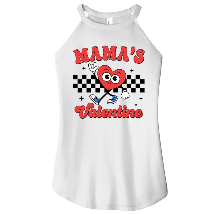 Mamas Valentine Cute Heart Retro Gift Women’s Perfect Tri Rocker Tank