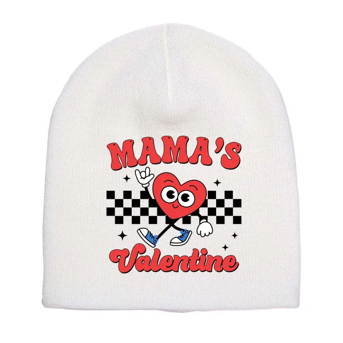 Mamas Valentine Cute Heart Retro Gift Short Acrylic Beanie