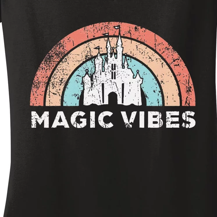 Magic Vibes  Cute Vacation Women's V-Neck T-Shirt