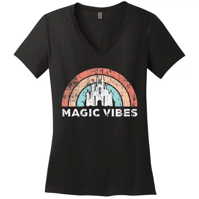 Magic Vibes  Cute Vacation Women's V-Neck T-Shirt