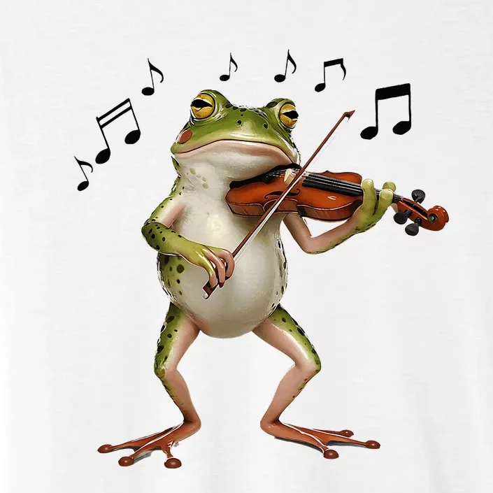 Musician Violinist Cute Frog Playing Violin ChromaSoft Performance T-Shirt