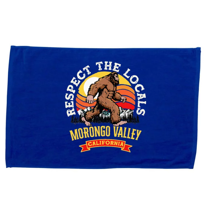 Morongo Valley California Respect The Locals Retro Bigfoot Microfiber Hand Towel